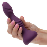 Deep Stud Purple Anal Vibrator with Curved Textured Probe Anal Toys & Stimulators